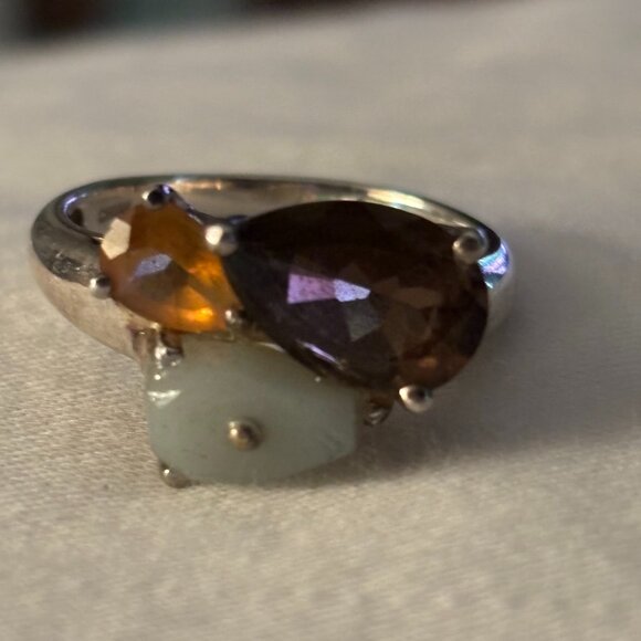 Michelle Albala Multi Gemstone 925 Ladies Ring - Picture 1 of 13